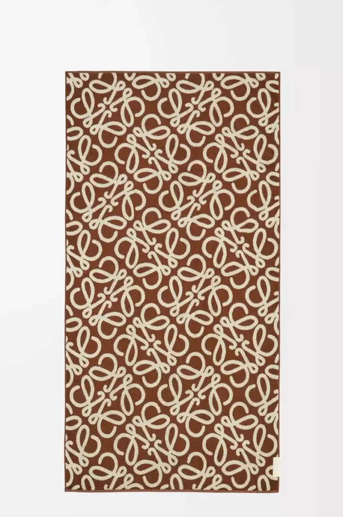 Toalla de algodón marrón/beige
