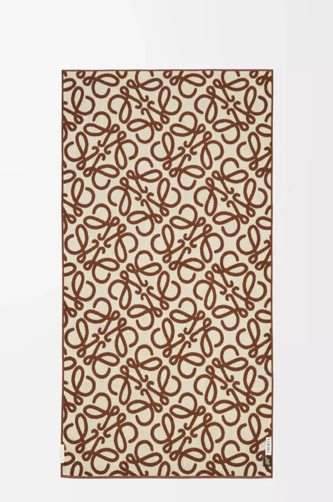 Toalla de algodón marrón/beige