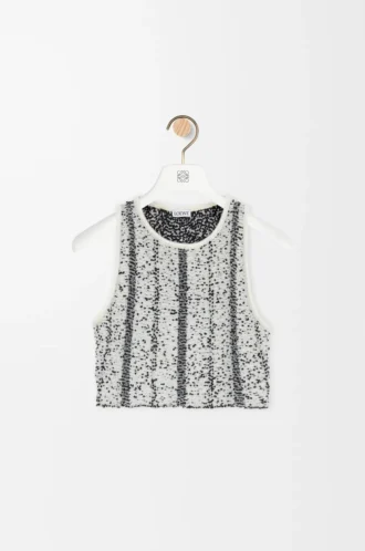 Top de lana Blanco/Negro