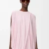 Top drapeado de viscosa rosa Top drapeado de viscosa rosa