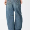 Vaqueros acampanados de denim Denim lavado Vaqueros acampanados de denim Denim lavado