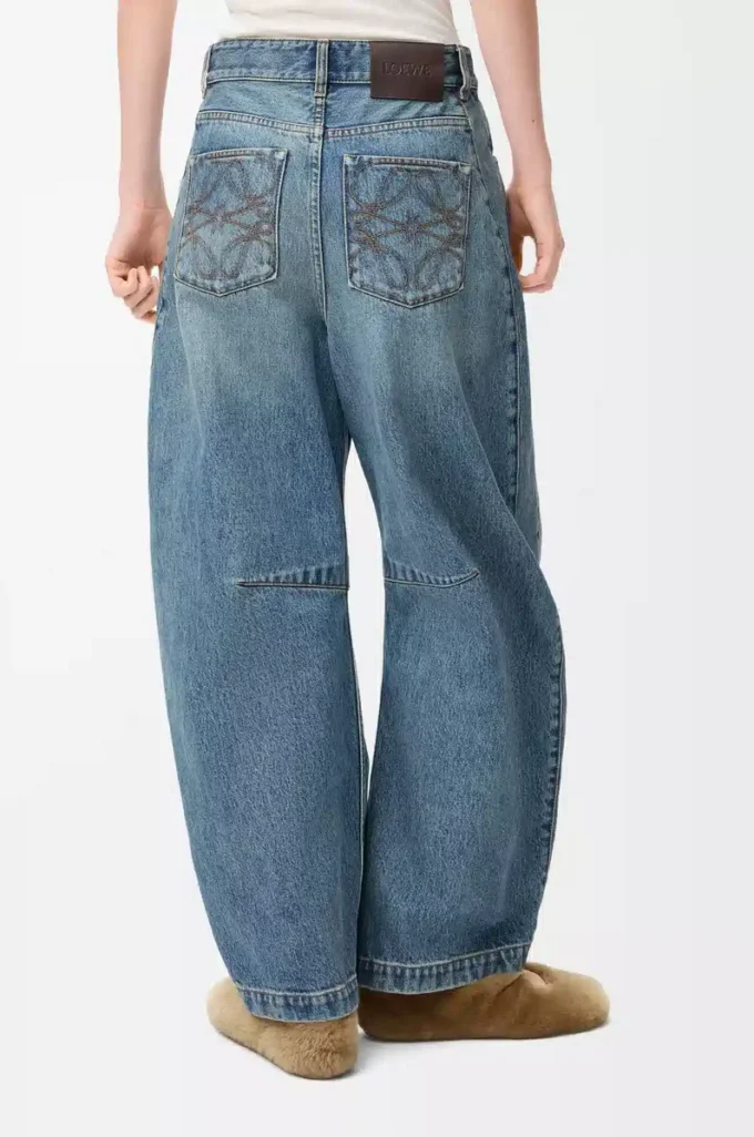 Vaqueros acampanados de denim Denim lavado Vaqueros acampanados de denim Denim lavado