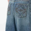 Vaqueros acampanados de denim Denim lavado Vaqueros acampanados de denim Denim lavado