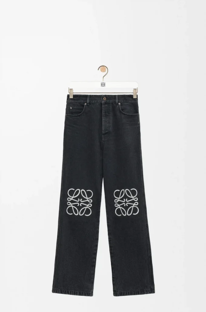 Vaqueros baggy Anagram en denim Negro Vaqueros baggy Anagram en denim Negro