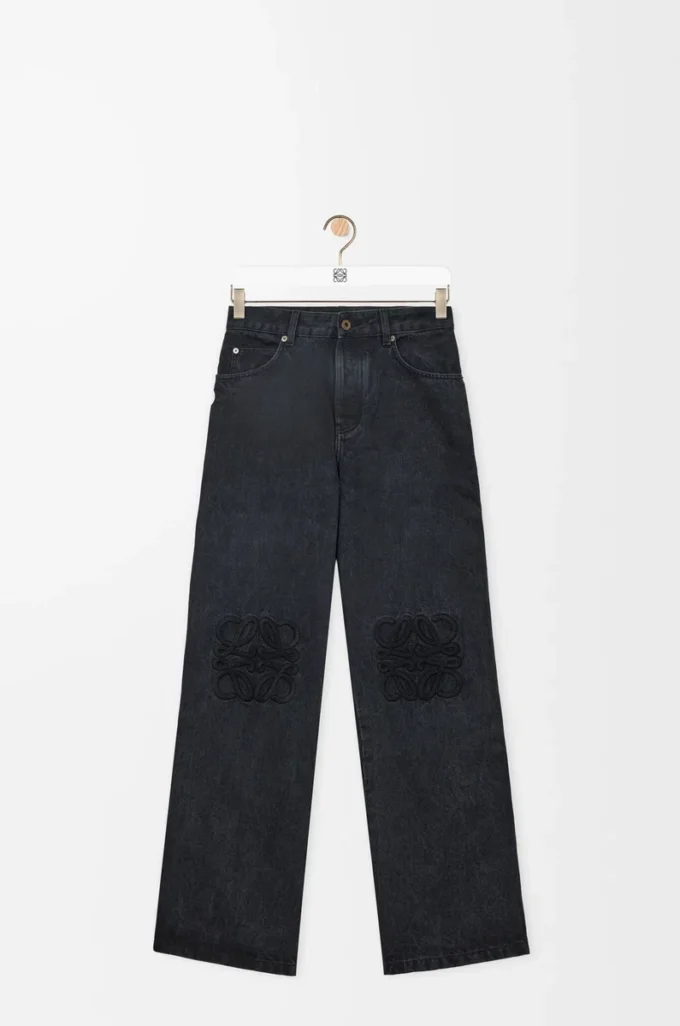 Vaqueros baggy Anagram en denim Negro Vaqueros baggy Anagram en denim Negro