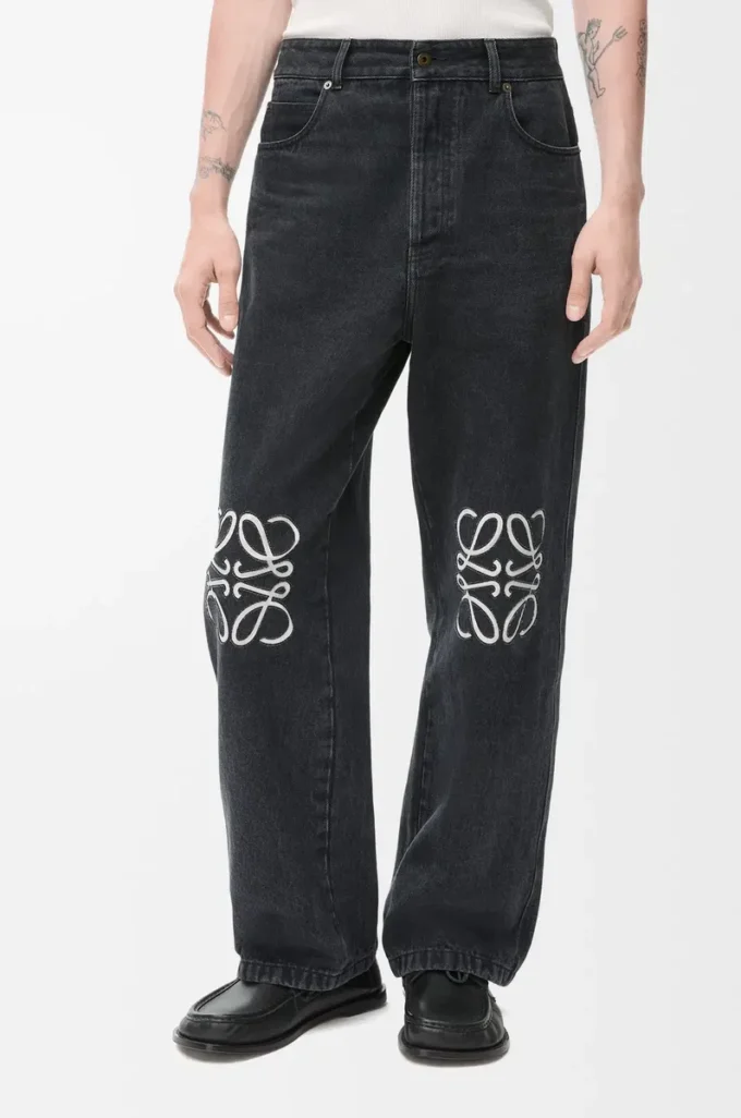 Vaqueros baggy Anagram en denim Negro Vaqueros baggy Anagram en denim Negro