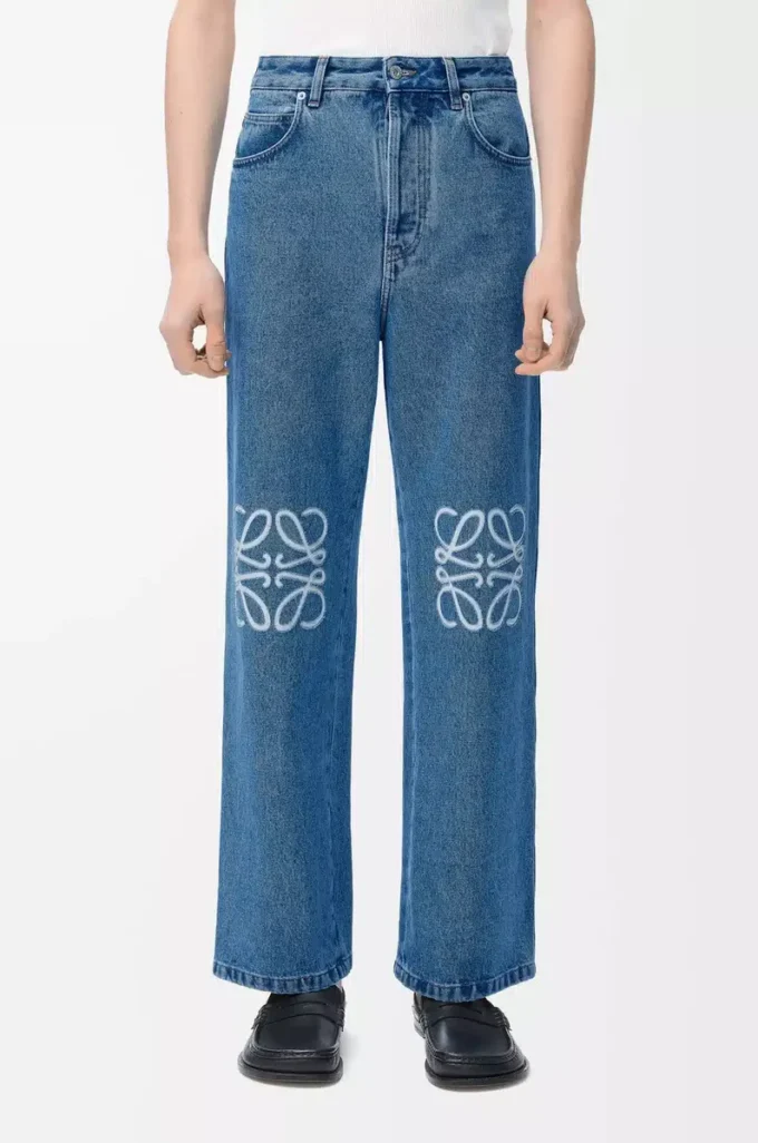 Vaqueros holgados Anagram en denim azul medio.