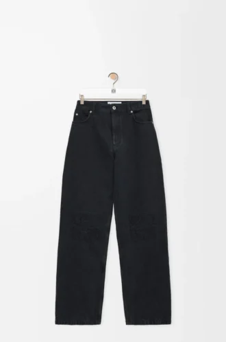 Vaqueros holgados Anagram en denim Negro