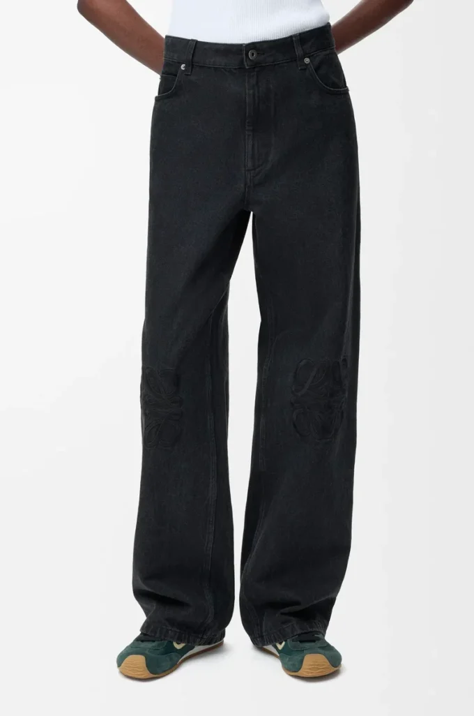 Vaqueros holgados Anagram en denim Negro Vaqueros holgados Anagram en denim Negro