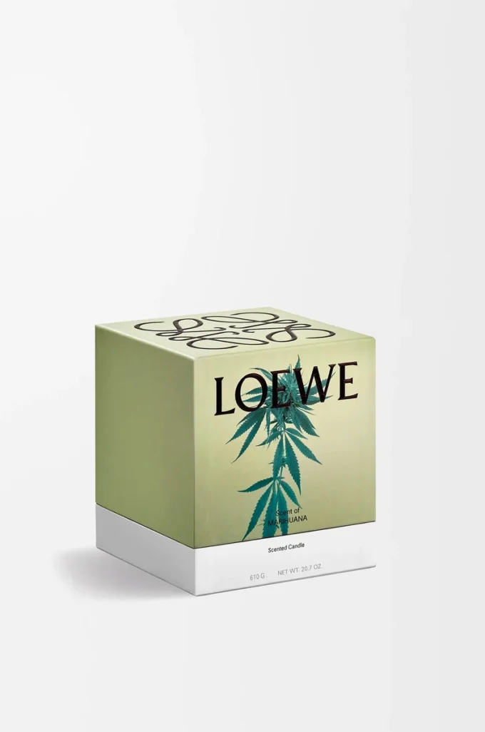 Vela perfumada mediana con aroma a marihuana Verde oscuro Vela perfumada mediana con aroma a marihuana Verde oscuro