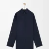 Vestido camisero de algodón azul marino