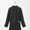 Vestido camisero de algodón Negro