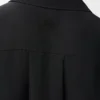 Vestido camisero de seda negro