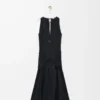 Vestido cruzado de algodón Negro
