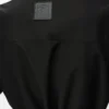 Vestido de manga corta de algodón y seda negro