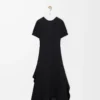 Vestido de viscosa elástica Negro Vestido de viscosa elástica Negro