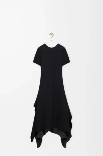 Vestido de viscosa elástica Negro