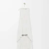 Vestido drapeado de seda blanco Vestido drapeado de seda blanco