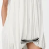 Vestido drapeado de seda blanco Vestido drapeado de seda blanco