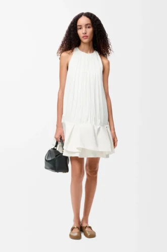 Vestido flamenco de viscosa Blanco