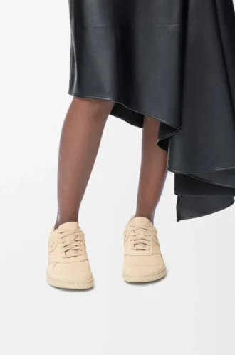 Zapatillas Jambo en piel de becerro ante Oat Milk