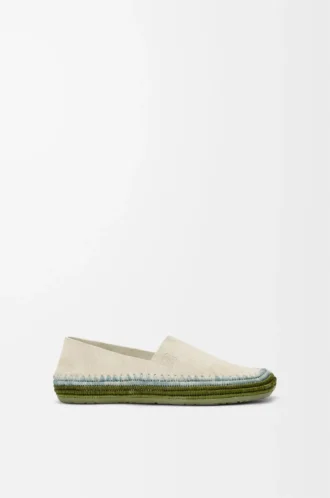 Zapatillas Rio de ante y rafia Gris claro
