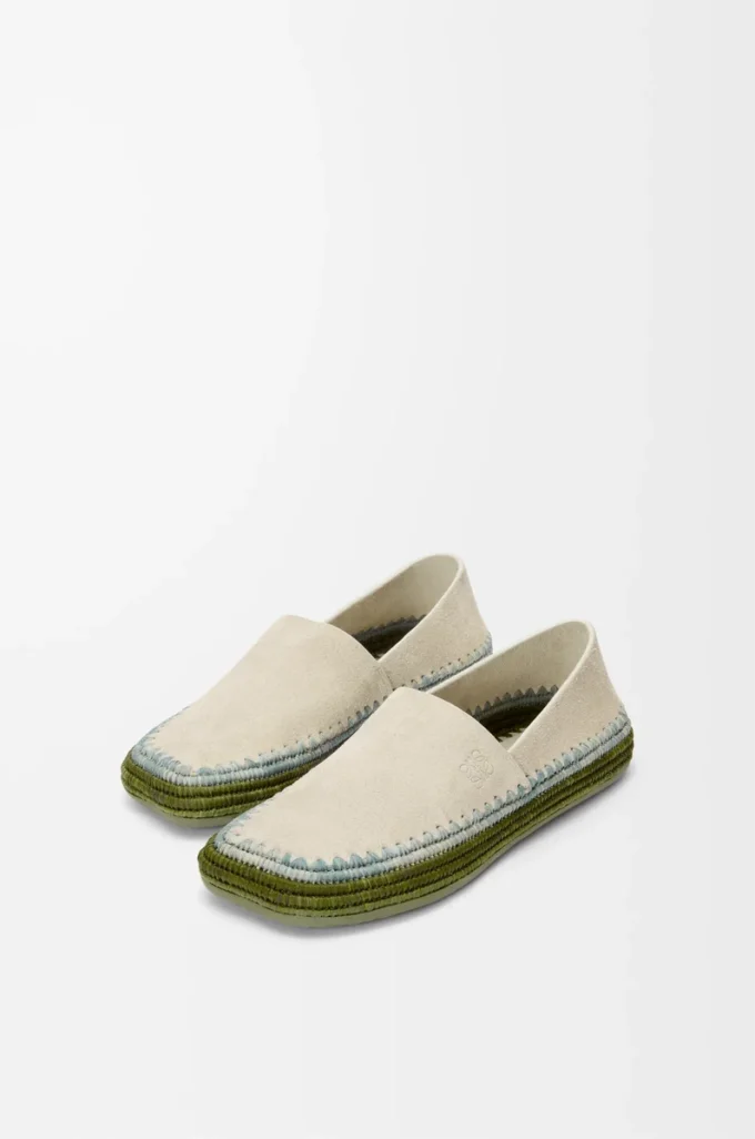 Zapatillas Rio de ante y rafia Gris claro Zapatillas Rio de ante y rafia Gris claro