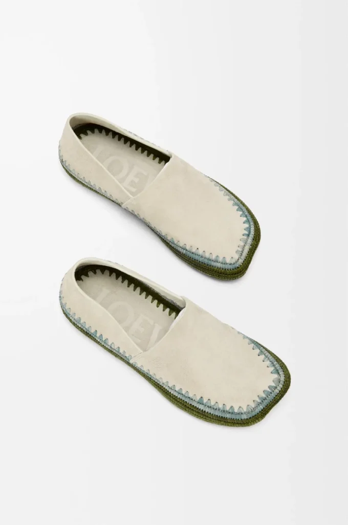 Zapatillas Rio de ante y rafia Gris claro Zapatillas Rio de ante y rafia Gris claro