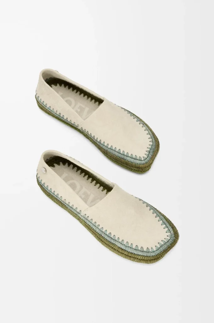 Zapatillas Rio de ante y rafia Gris claro Zapatillas Rio de ante y rafia Gris claro