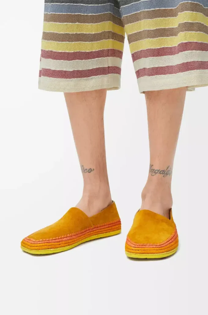 Zapatillas Rio de ante y rafia Naranja Zapatillas Rio de ante y rafia Naranja