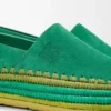 Zapatillas Rio de ante y rafia Verde Zapatillas Rio de ante y rafia Verde