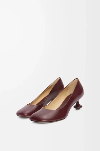 Zapatos de salón Toy en piel de cabra burdeos