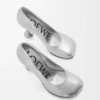 Zapatos de salón Toy en piel de cordero laminada Plata Zapatos de salón Toy en piel de cordero laminada Plata